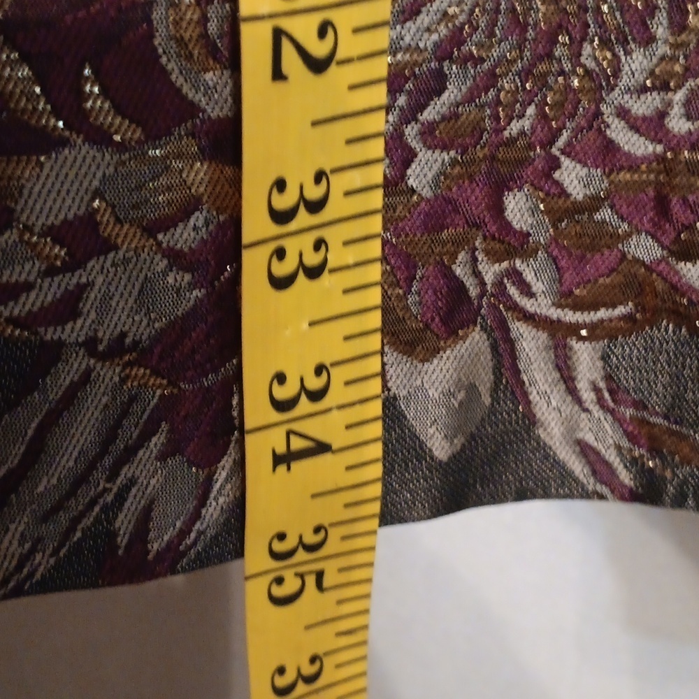 Ted Baker Elegant Gold and Black Floral Dress Size 3 - Picture 6 of 12